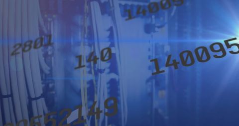 Binary Data Over Server Racks in Tech Environment - Download Free Stock Images Pikwizard.com