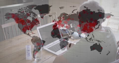 Global Pandemic Impact and Virtual Communication Concept