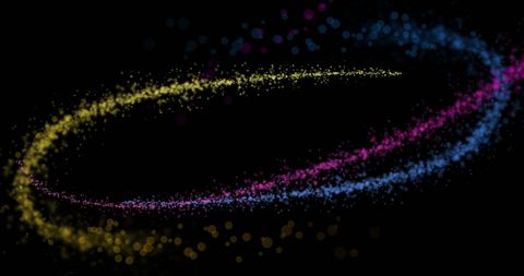 Vibrant Abstract Light Trails on Dark Background