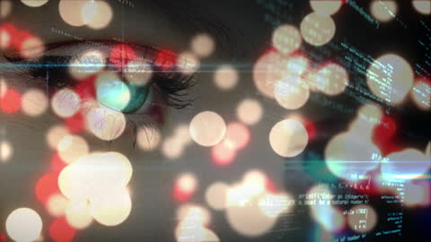 Abstract Technology Eye Overlapping Holiday Lights