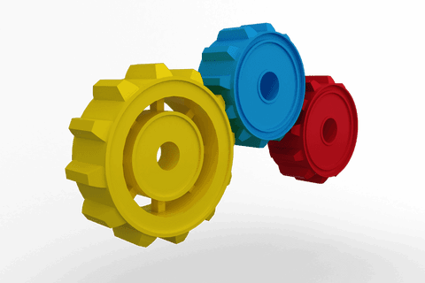 transparent 3d colorful cogs interlocking wheels - Download Free Stock Videos Pikwizard.com