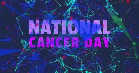 National Cancer Day Concept with Futuristic Network Background - Download Free Stock Images Pikwizard.com