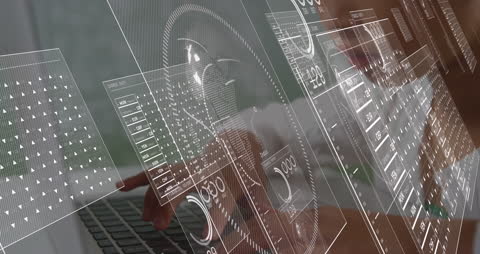 Concept of Digital Data Processing with Laptop Usage