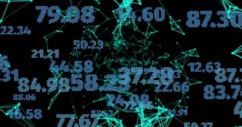 Digital Financial Data Processing with Global Network Connections - Download Free Stock Images Pikwizard.com