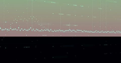 Abstract data visualization with circular markers and numeric labels