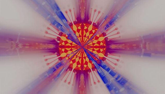 Radiant abstract radial pattern with vibrant symmetry