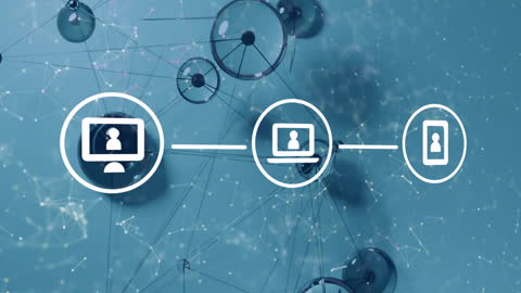 Digital Network Connections and Technologies Concept