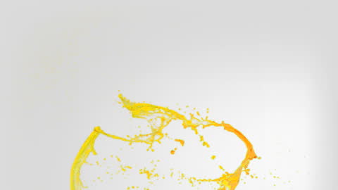 Yellow Paint Splash in Slow Motion Canvas