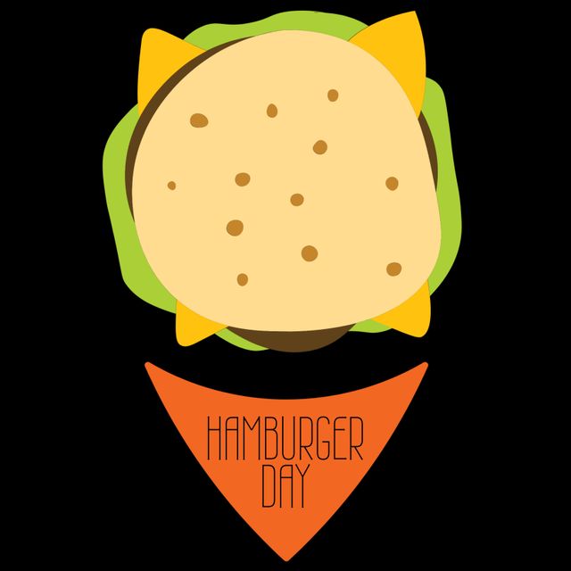 Hamburger Day Celebration Graphic with Tasty Burger Design - Download Free Stock Templates Pikwizard.com