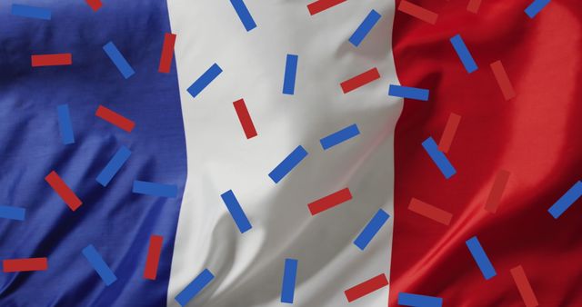 Festive Celebration Over French Flag with Colorful Confetti - Download Free Stock Images Pikwizard.com