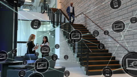 Digital Network Connection in Modern Office Environment