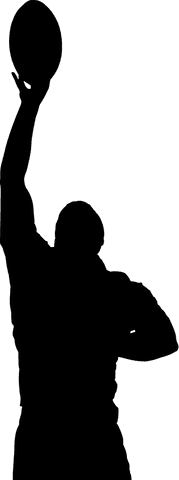 Silhouette of Basketball Player Jumping to Catch Ball on Transparent Background