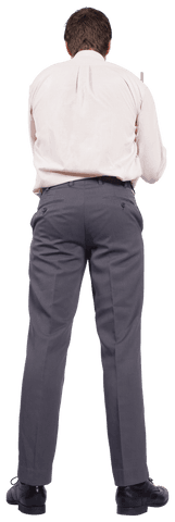 Business Professional Standing View Transparent Background