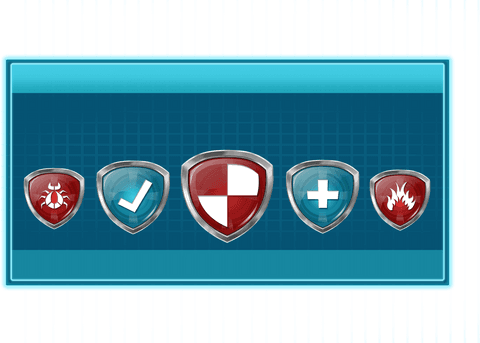 transparent security shields with diverse symbols on digital grid background - Download Free Stock Videos Pikwizard.com