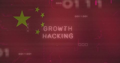 Digital Growth Hacking Concept with Futuristic Elements