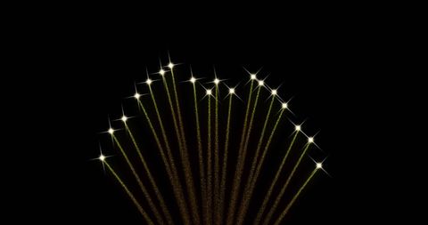 Sparkling fireworks display on night sky celebration