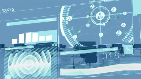 Digital Data Processing Interface Overlapping Modern Workspace