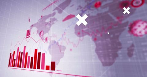 Global Data with Graph and Digital Interface Elements - Download Free Stock Images Pikwizard.com