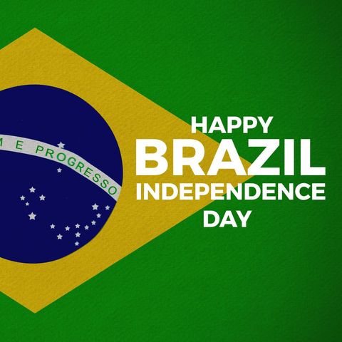 brazil independence day celebration text on flag background - Download Free Stock Templates Pikwizard.com