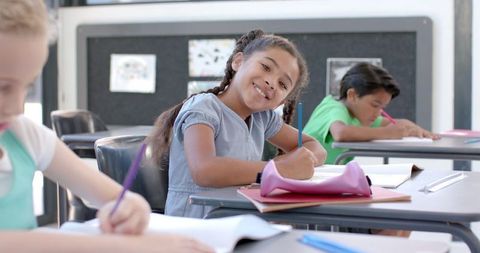 Engaged Elementary Students in Class Focused on Learning - Download Free Stock Images Pikwizard.com