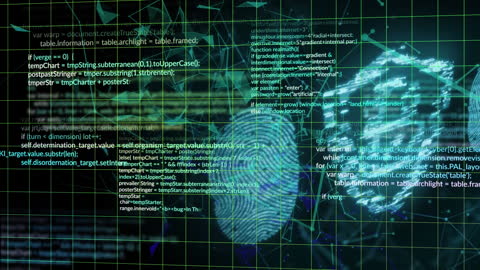 Cybersecurity And Data Overlays On Digital Background