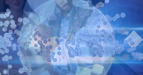 Digital Interface with Global Network Connections Animation