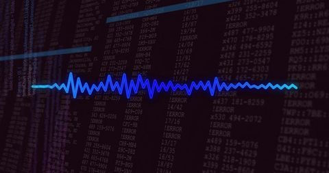 Digital waveform display with error codes in terminal interface
