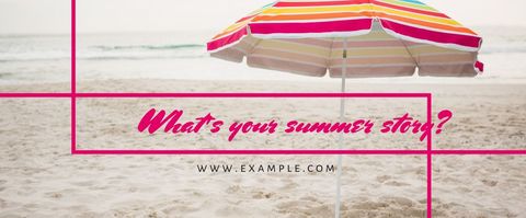 Vibrant Beach Umbrella on Sandy Seaside - Download Free Stock Templates Pikwizard.com
