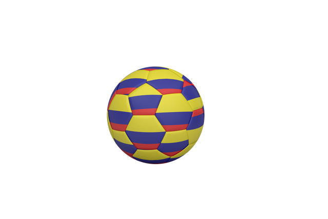 Transparent Football with Colombia Colors Pattern Mid-air Floating Illustrated Soccer Ball - Download Free Stock Videos Pikwizard.com