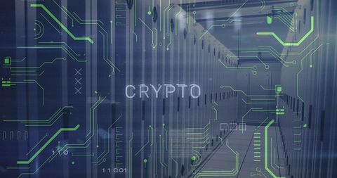 Cryptocurrency Technology Concept in Server Room - Download Free Stock Images Pikwizard.com