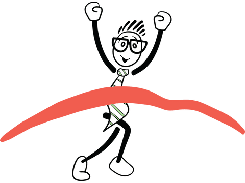 transparent cartoon character celebrating race victory - Download Free Stock Videos Pikwizard.com