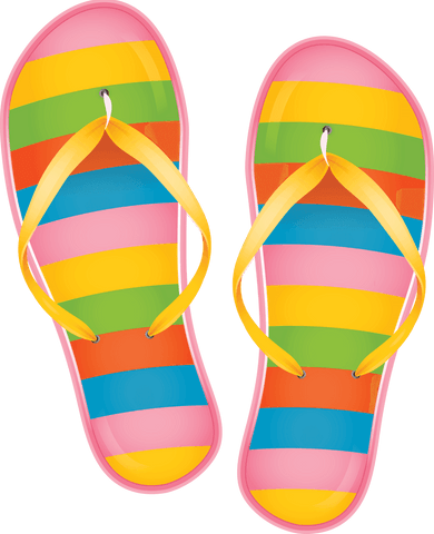 colorful flip flops illustration on transparent background png - Download Free Stock Videos Pikwizard.com