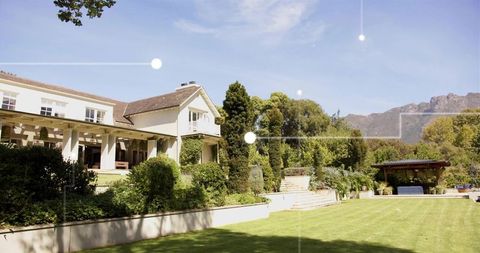 Luxury country estate featuring veranda, balcony, pergola and manicured lawn