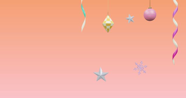 Christmas Decorations Hanging on Pink Background - Download Free Stock Images Pikwizard.com