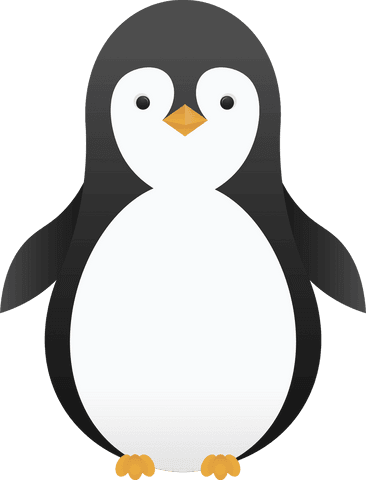 Cute Penguin Illustration on Transparent Background