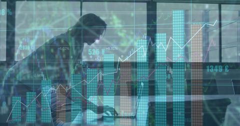 Businesswoman Analyzing Digital Financial Data in Modern Office Environment - Download Free Stock Images Pikwizard.com