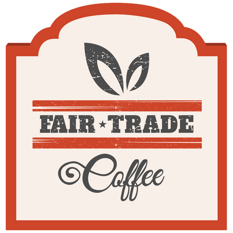 Fair trade coffee vintage sign transparent design