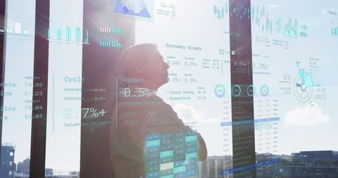 Businessman Analyzing Digital Financial Data Hologram - Download Free Stock Images Pikwizard.com