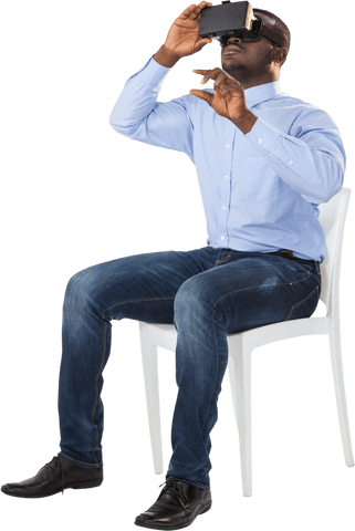 Transparent Man Exploring Virtual Reality Technology - Download Free Stock Videos Pikwizard.com