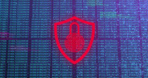 Digital Data Protection with Biometric Shield and Padlock - Download Free Stock Images Pikwizard.com