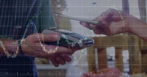 Digital Payment Concept Featuring Financial Data Overlay - Download Free Stock Images Pikwizard.com