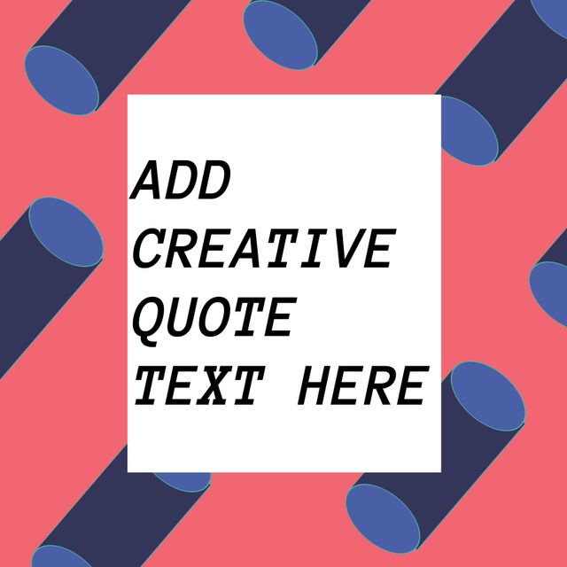 Bold Geometric Design with Place for Motivational Quote on Red Background - Download Free Stock Templates Pikwizard.com