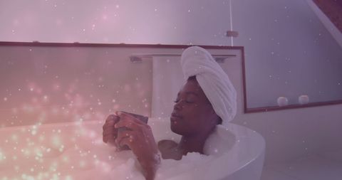 Relaxing Bath Experience with Ambient Lights