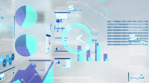 Interactive Clock Overlapping Digital Data Network Visualization