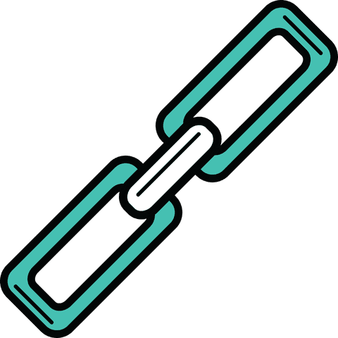 digital blue chain link icon on transparent background - Download Free Stock Videos Pikwizard.com