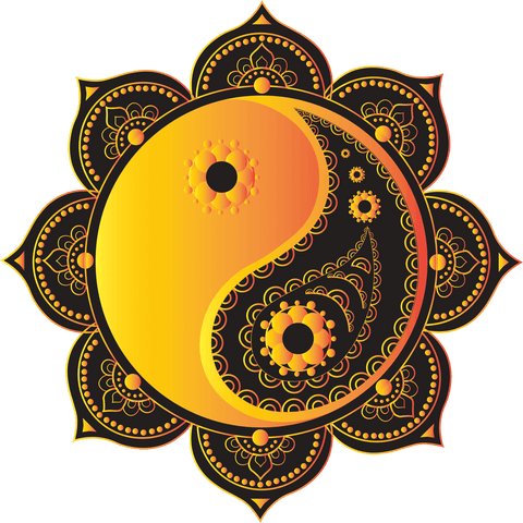 decorative yin yang floral design on transparent background - Download Free Stock Videos Pikwizard.com