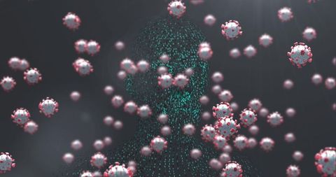 Digital Visualization of COVID-19 Virus Affecting Human Model - Download Free Stock Images Pikwizard.com
