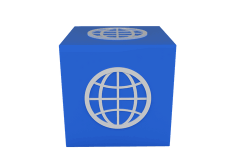 blue brick with globe icon on transparent background - Download Free Stock Videos Pikwizard.com