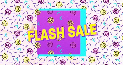 Vibrant Flash Sale Banner with Abstract Colorful Shapes