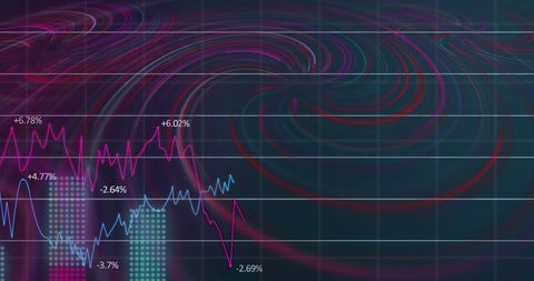 Financial Graph and Waves Representing Market Trends and Data - Download Free Stock Images Pikwizard.com
